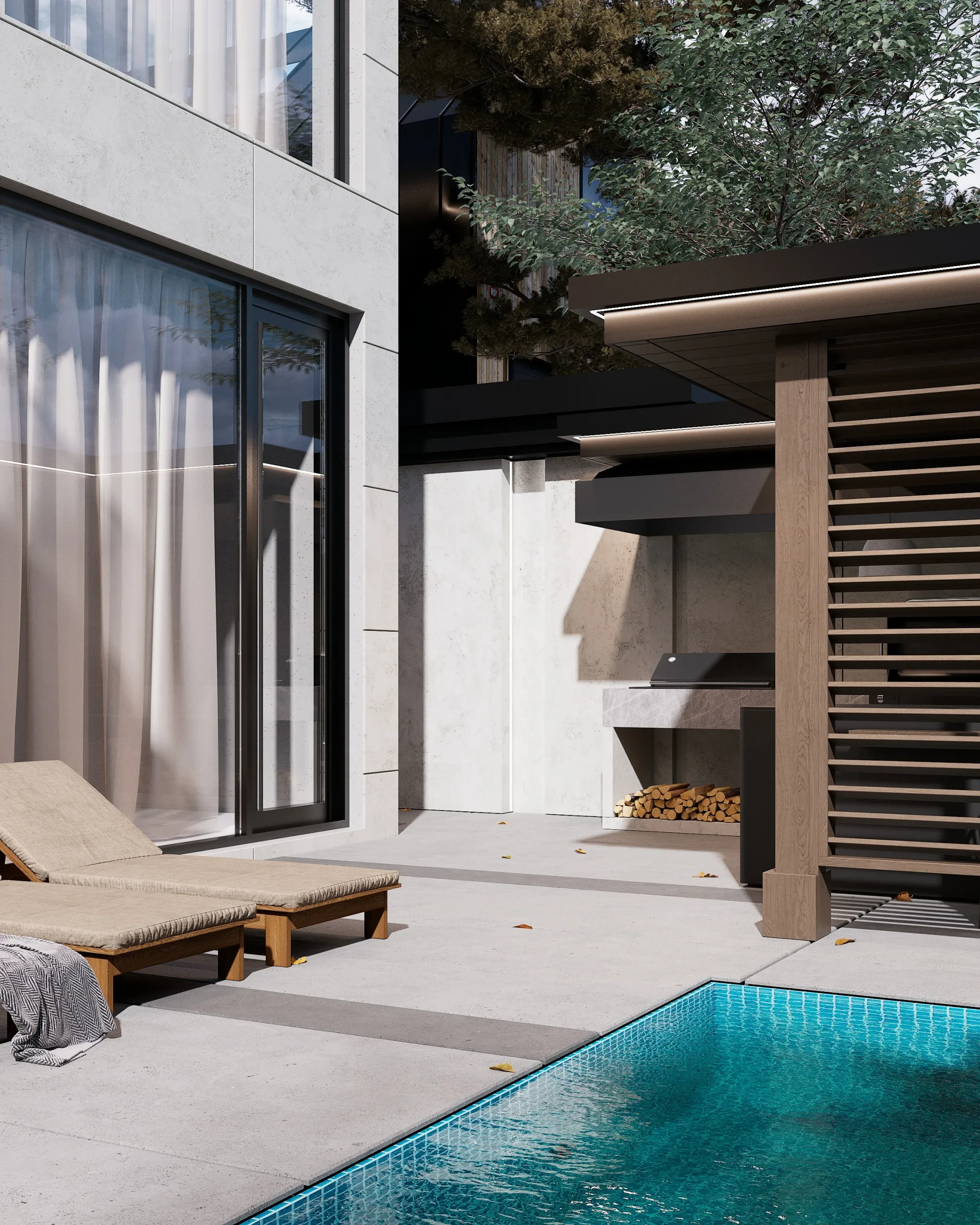 Интерьер дома с мягкой зоной