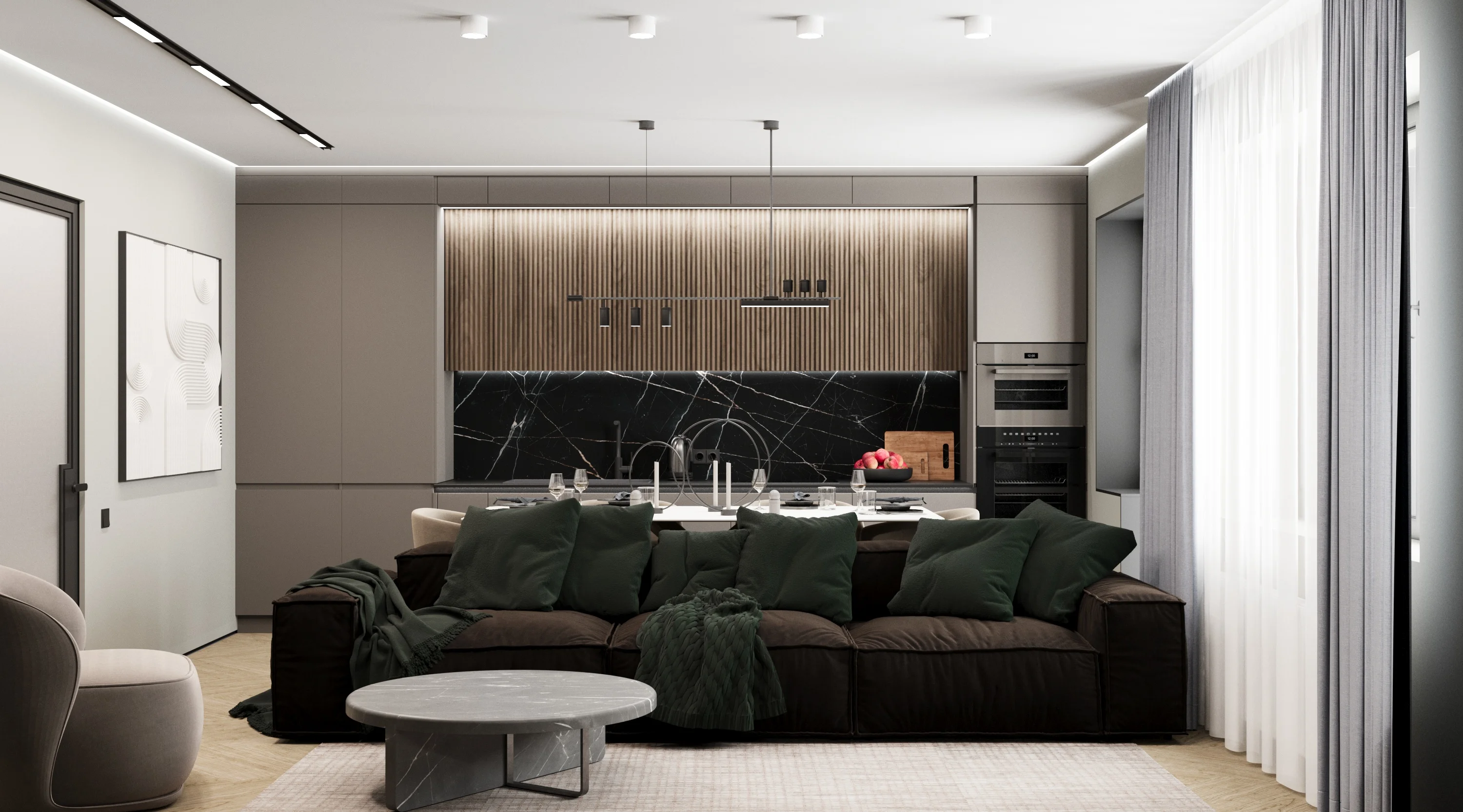 Кухни-гостиные, фото 12