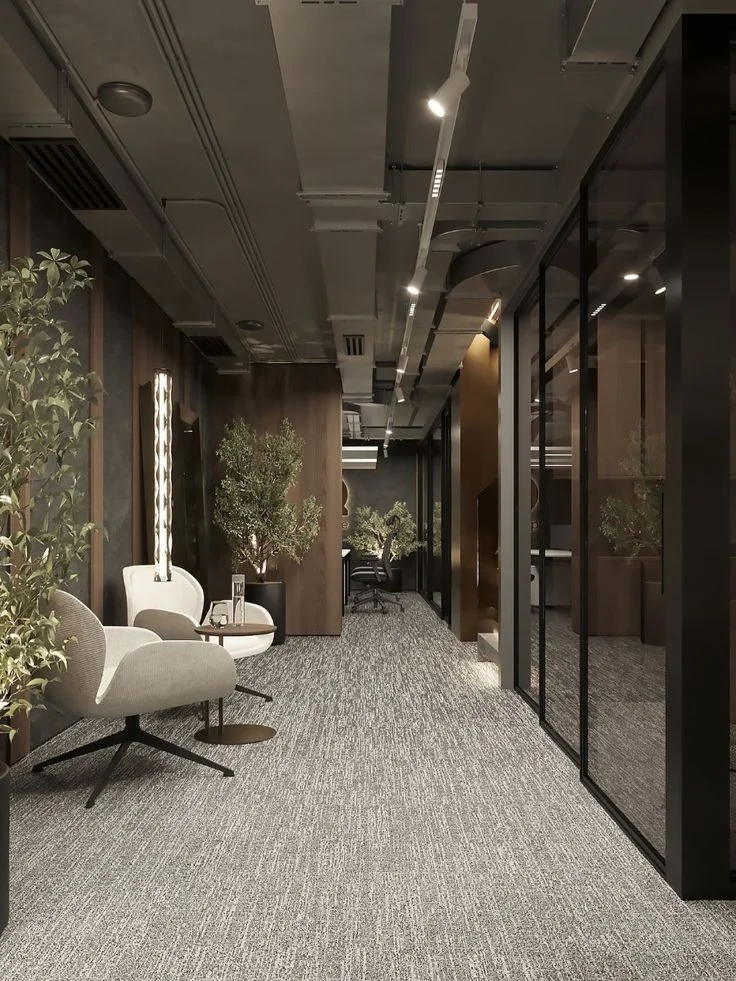 Современный офисный интерьер после ремонта в Москве и МО